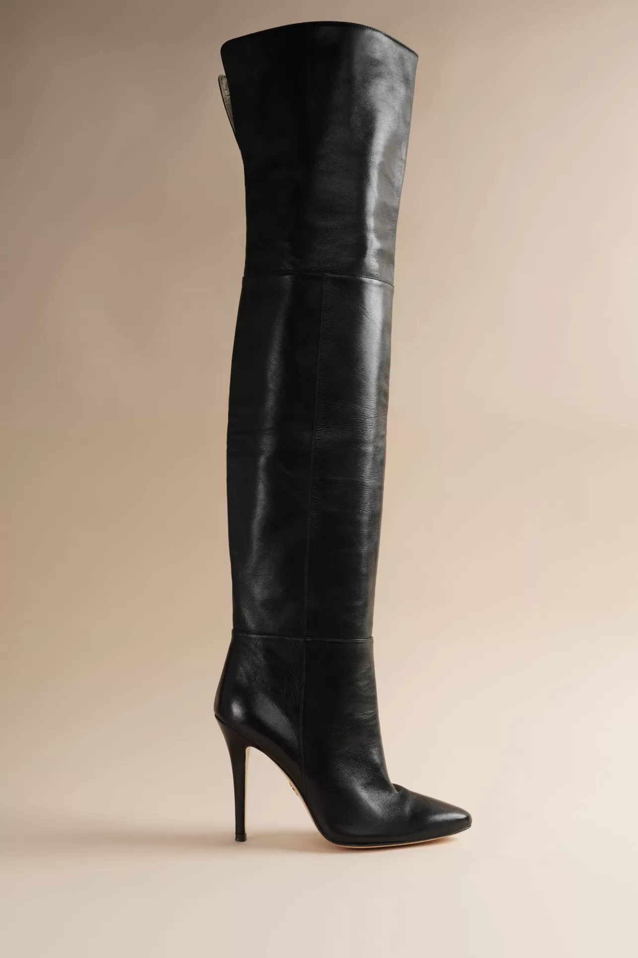 Boots-Brother Vellies Allora Over The Knee Boot In Black Midnight Leather