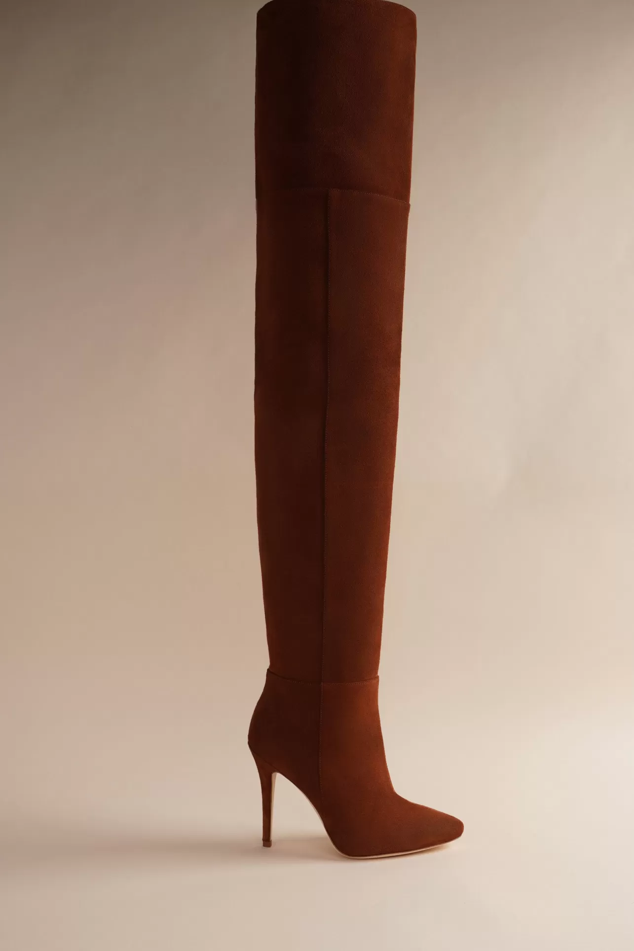 Boots-Brother Vellies Allora Over The Knee Boot In Cognac Suede