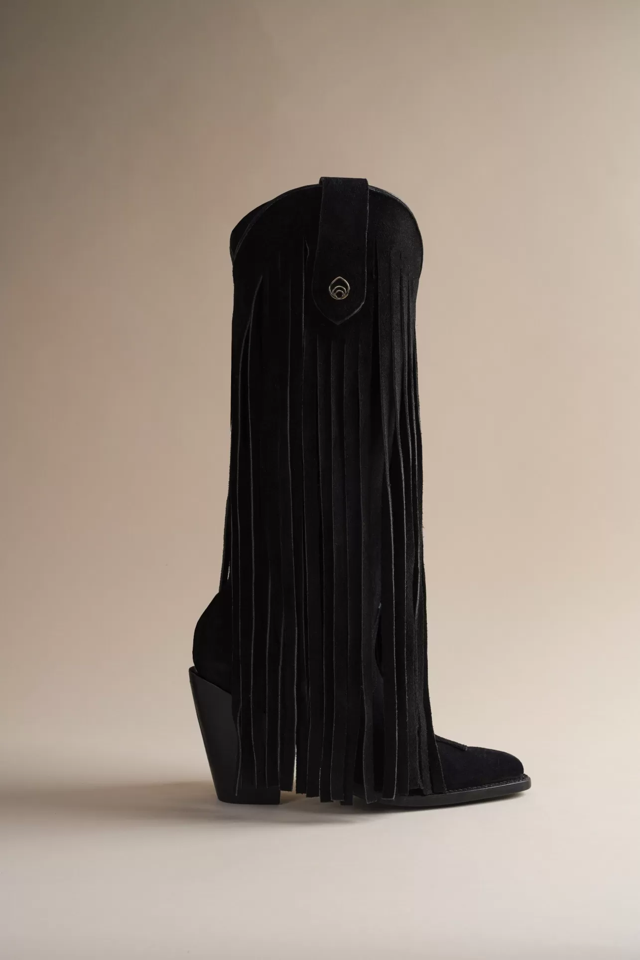 Boots-Brother Vellies Atlas Boots In Fringe In Midnight Black