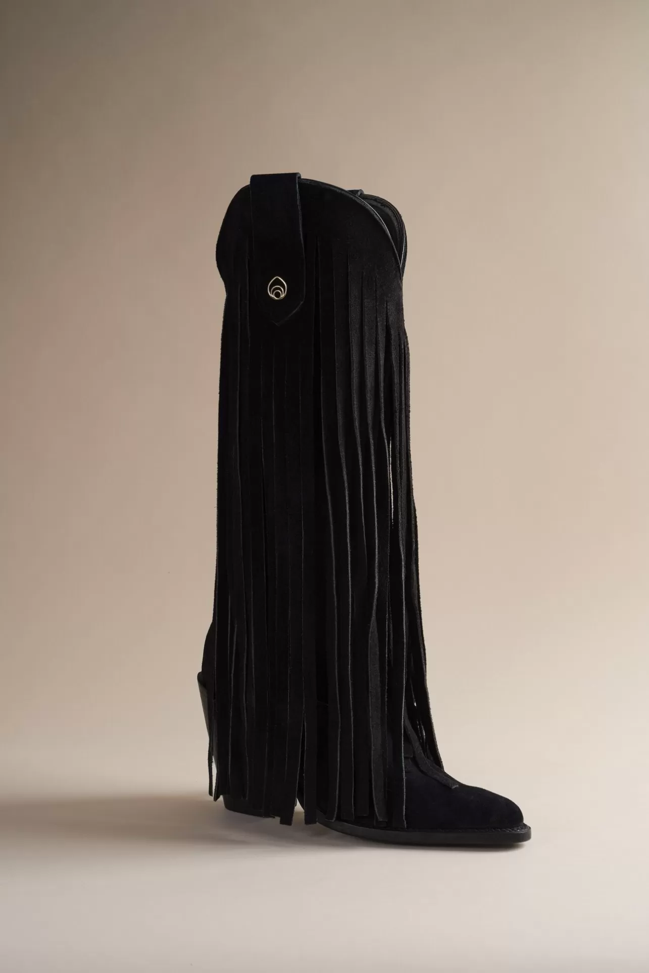 Boots-Brother Vellies Atlas Boots In Fringe In Midnight Black