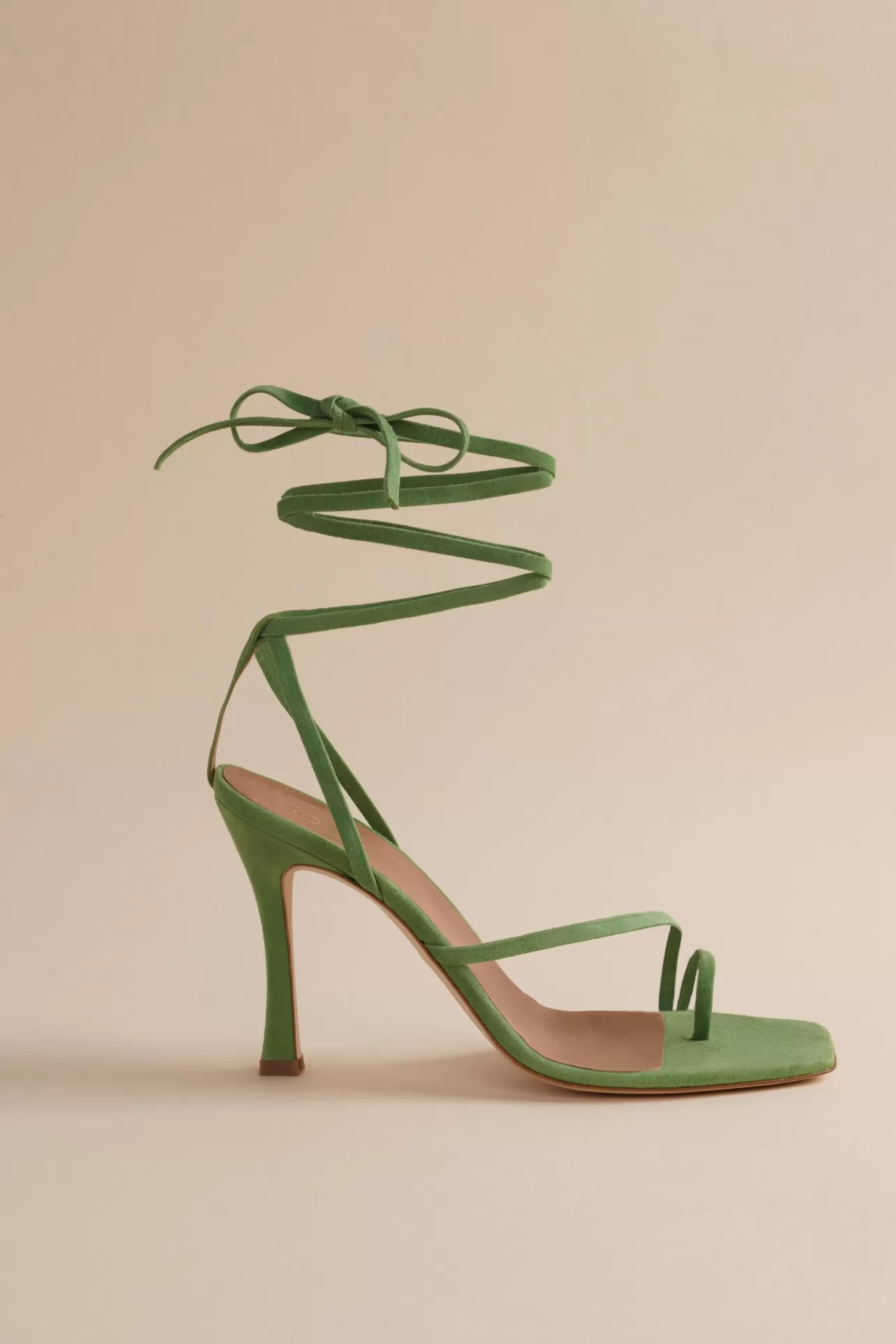 Heels-Brother Vellies Bike Shoe In Green Suede