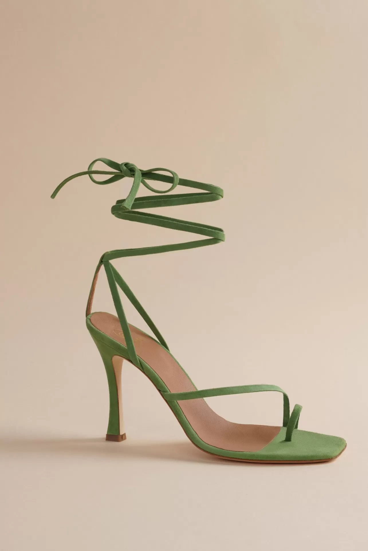 Heels-Brother Vellies Bike Shoe In Green Suede