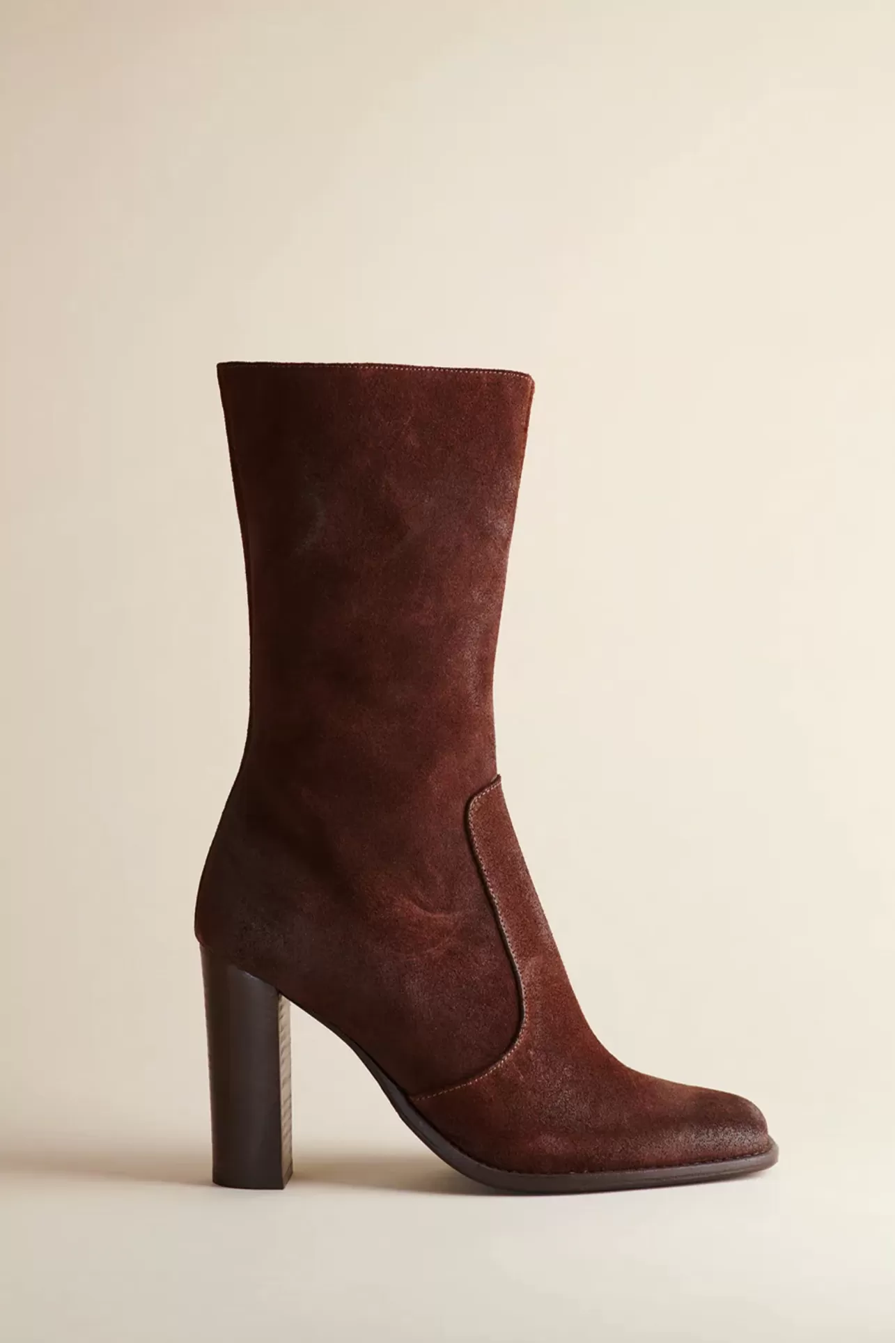 Boots-Brother Vellies Lauryn Boot In Washed Brown Suede