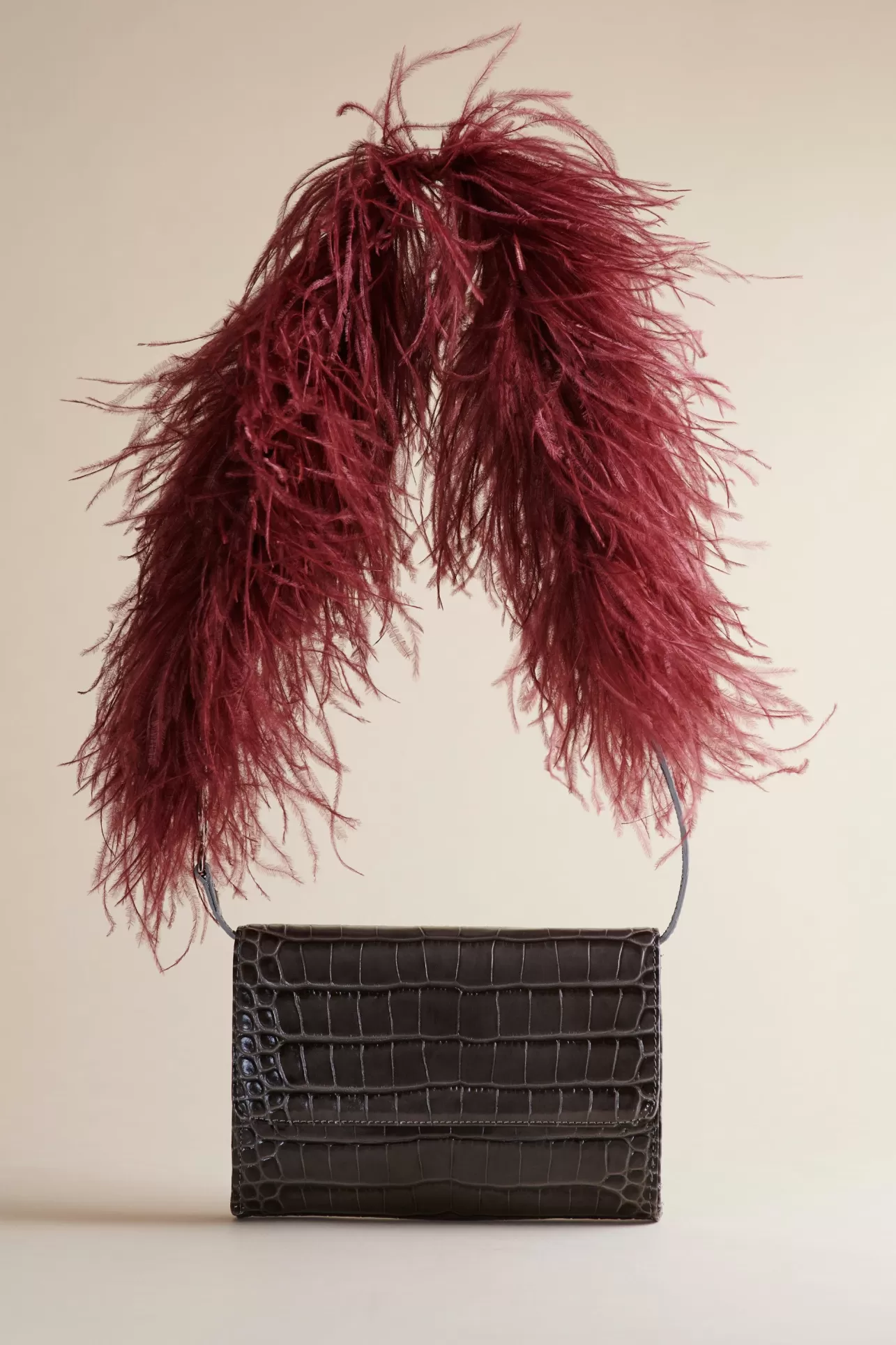 Bags & Small Leather Goods-Brother Vellies Lijadu Bird Bag In Grey Croc