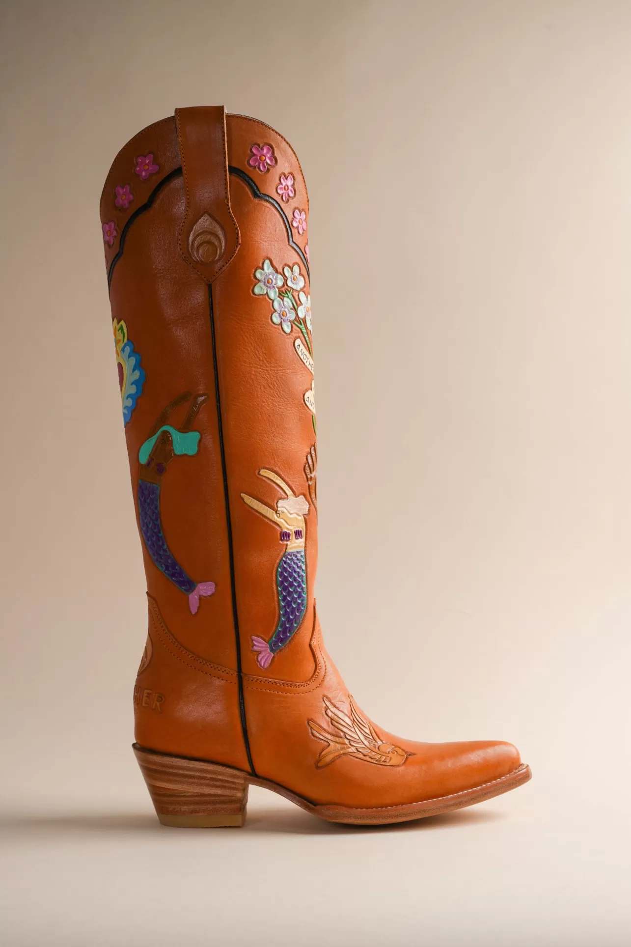 Boots-Brother Vellies Mermaid Doodle Cowboy Boots