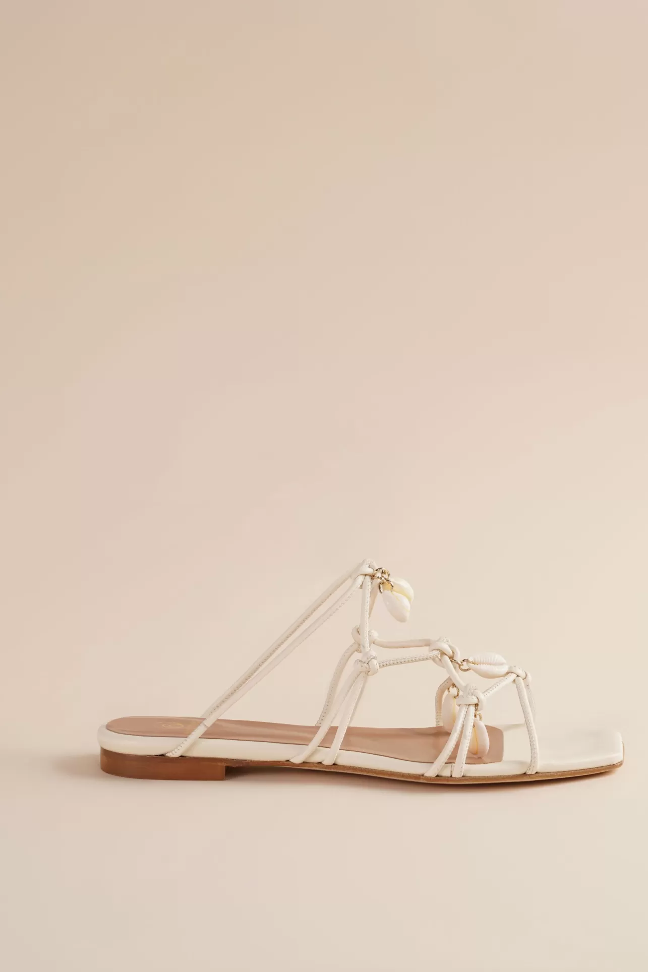 Sandals-Brother Vellies Shoreline Flat Sandal In Ivory